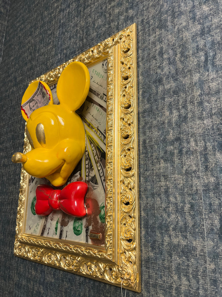 Quadro Materico Scultura Topolino - Edizione Limitata - Macrì